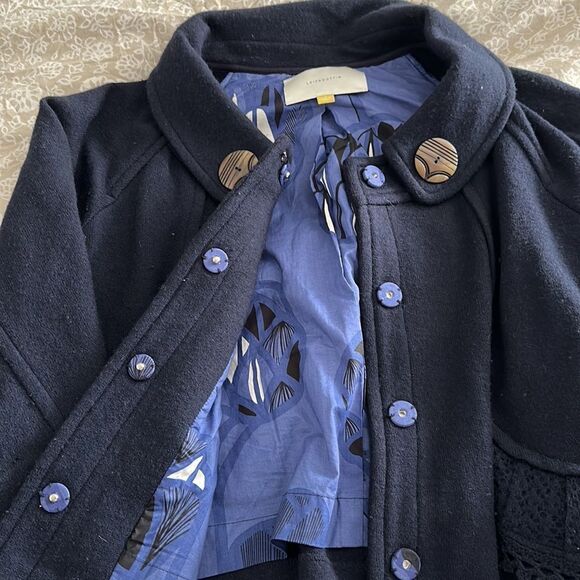 Anthropologie / Leifsdottir - wool and cotton bolero-style coat. - Picture 2 of 7